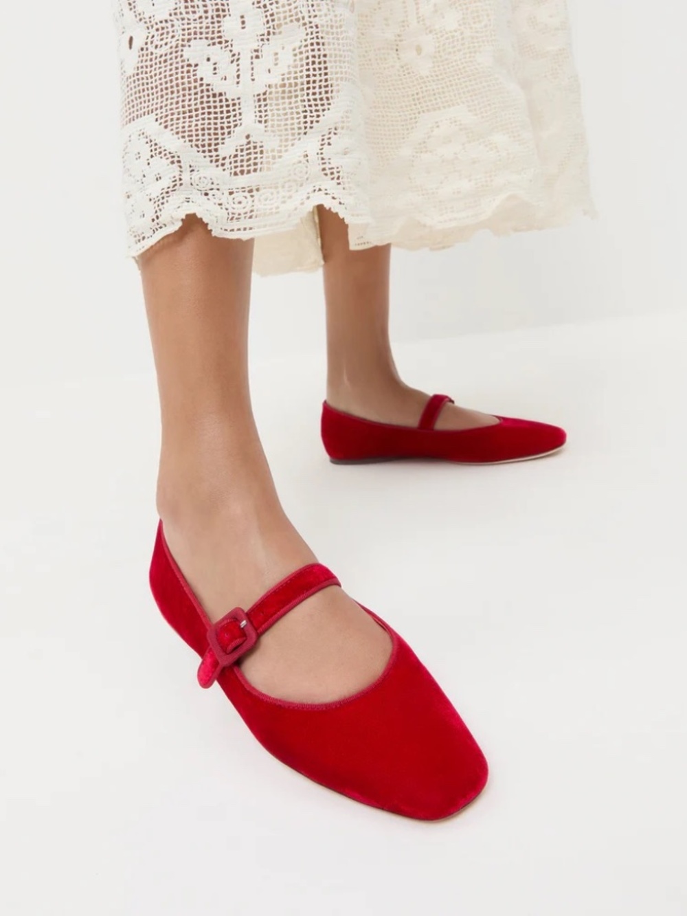 Loeffler randall Red Velvet Mary Jane size7